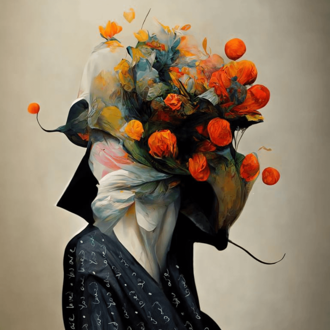 Alluring Romantic persona curated art featuring balance and beauty.