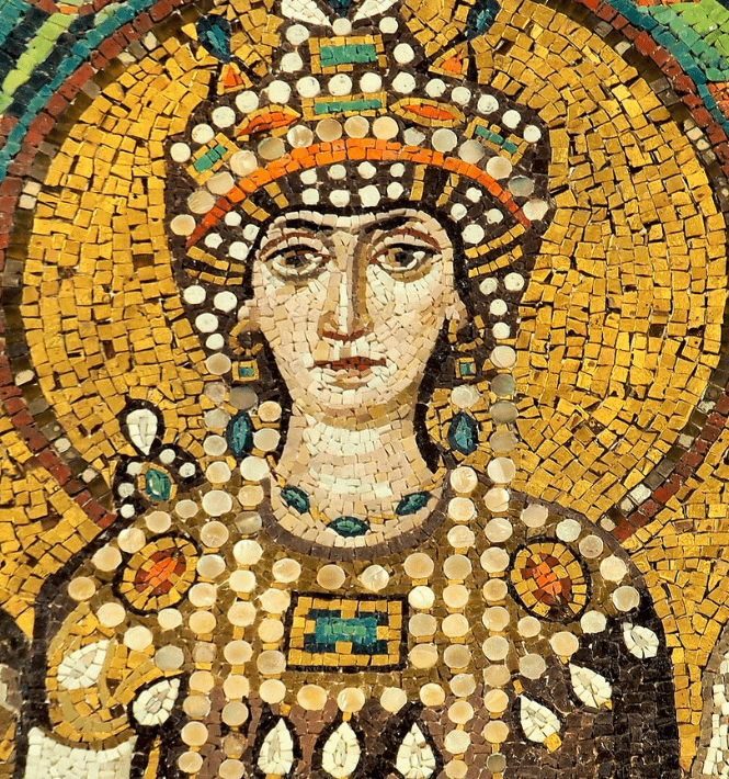 Close-Up: Basilica Theodora Mosaic, Inspiration for Klimt’s Art History Work The Kiss